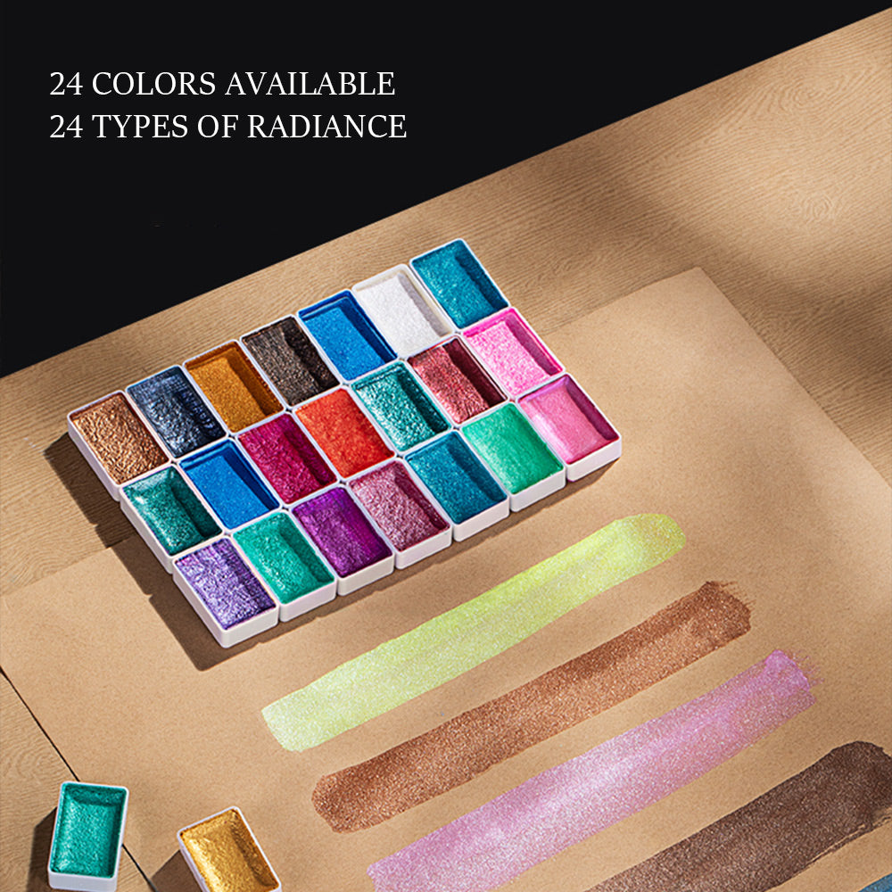 NEU, Paul Rubens Chinesische Pearlescent Malpigment 24 Farben Set