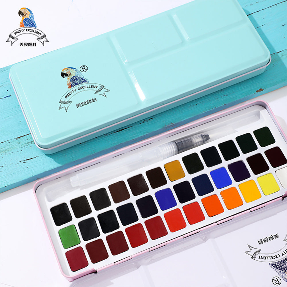 NEU, Paul Rubens Meiliang Studio Aquarell 36 Farben Set, Metallkasten+Pinsel