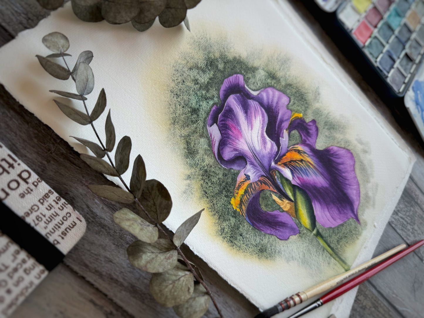 Amatruda Italienisches handgeschöpftes  Aquarell Papier, 340 g 100 % Baumwolle, 5 Bogen Packung, Rough