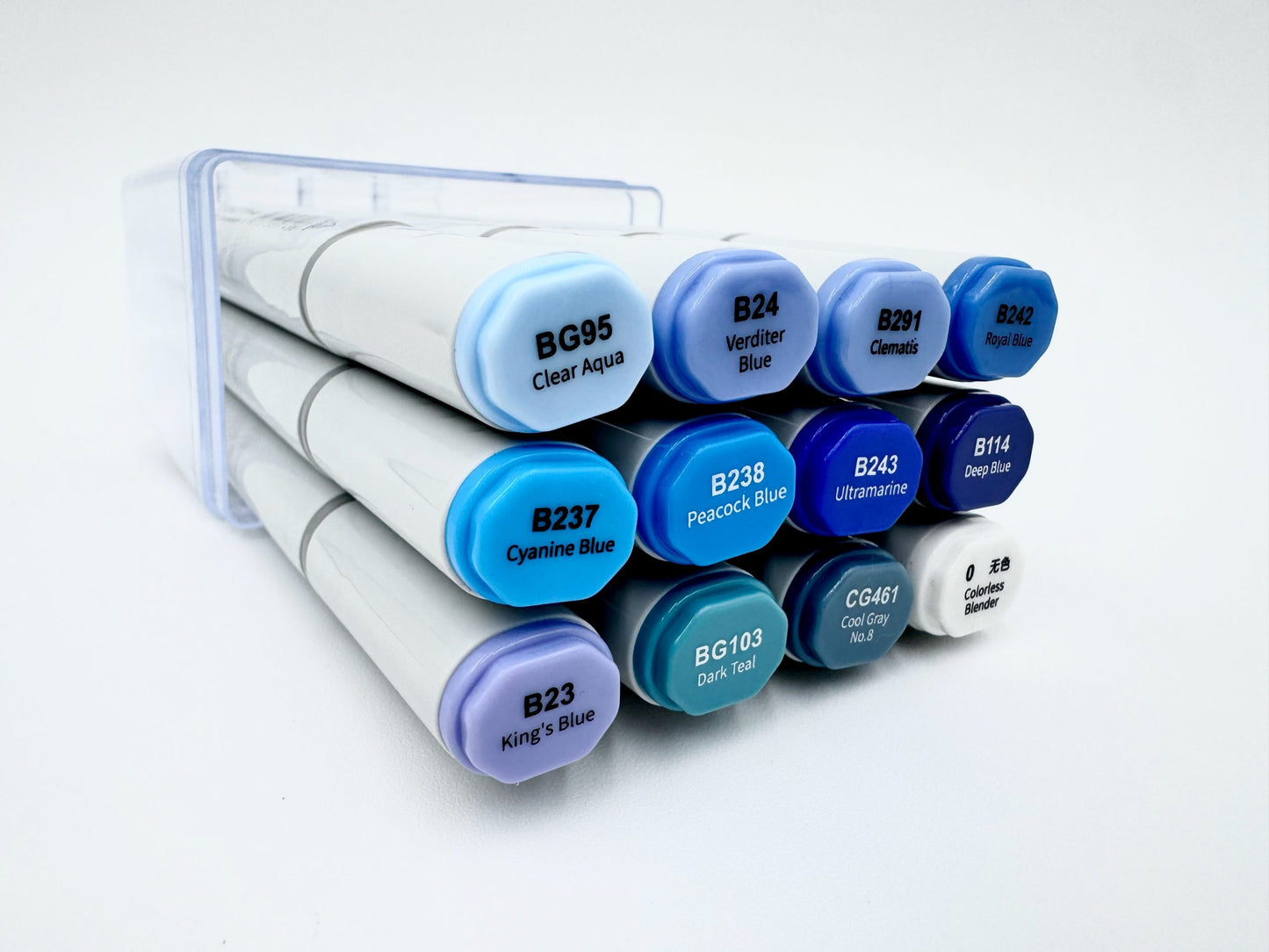 NEU, Superior Kunstlerische alhogolbasierte Marker, 12 Farben Ocean Set, Double side
