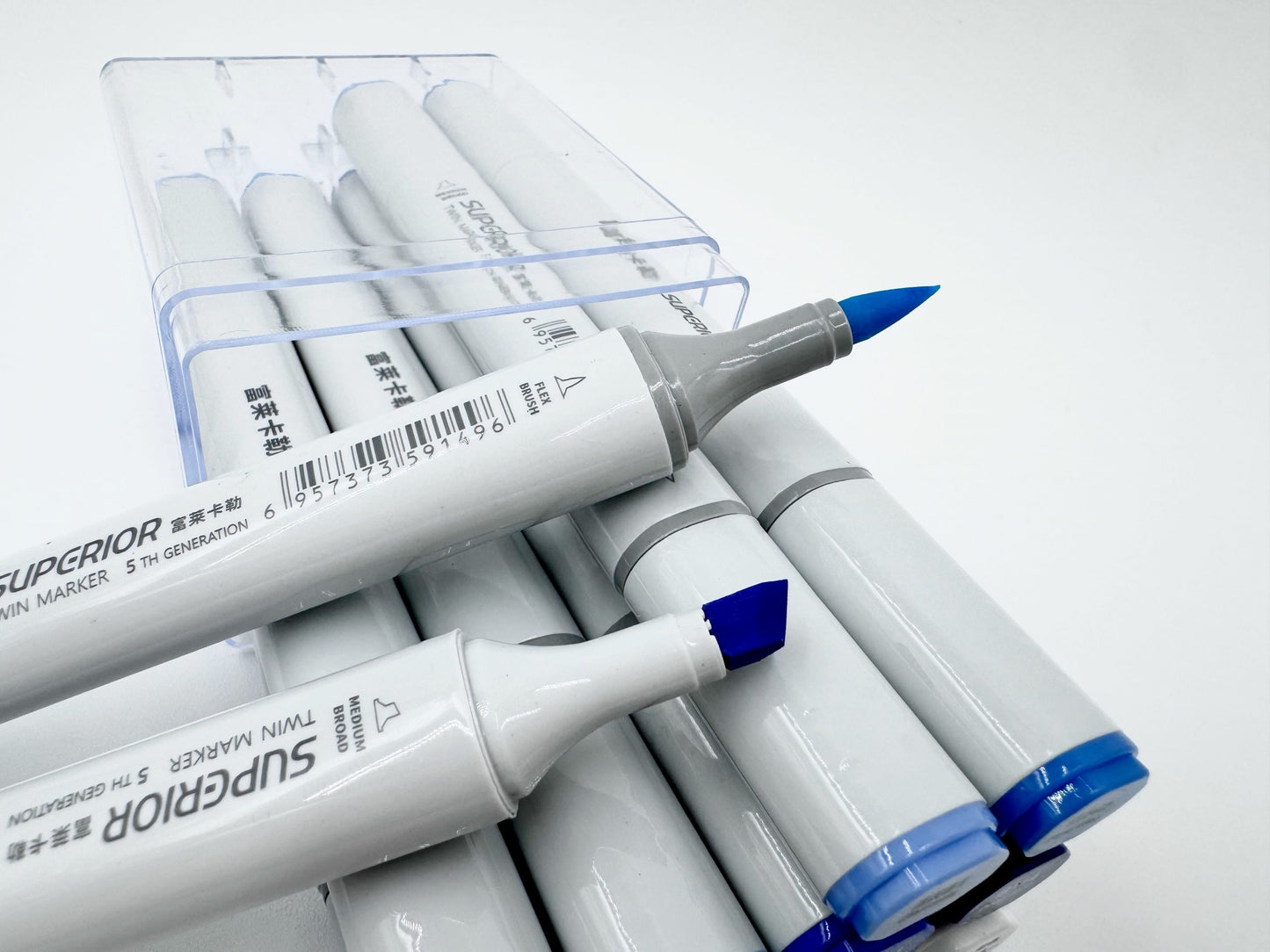 NEU, Superior Kunstlerische alhogolbasierte Marker, 12 Farben Ocean Set, Double side