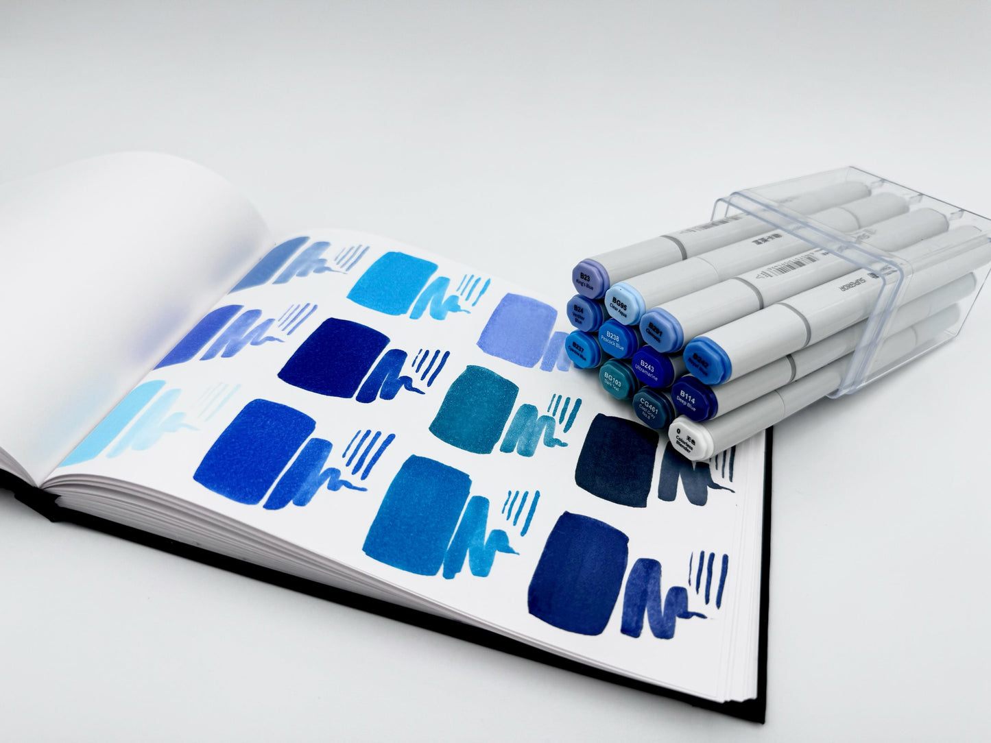 NEU, Superior Kunstlerische alhogolbasierte Marker, 12 Farben Ocean Set, Double side