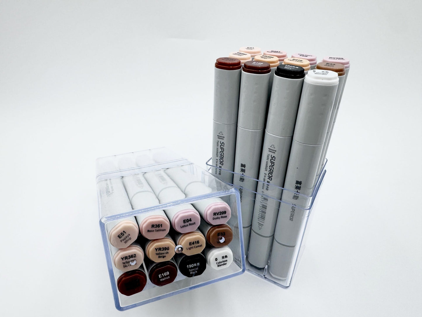 NEU, Superior Kunstlerische alhogolbasierte Marker, 12 Farben Portrait Set, Double side