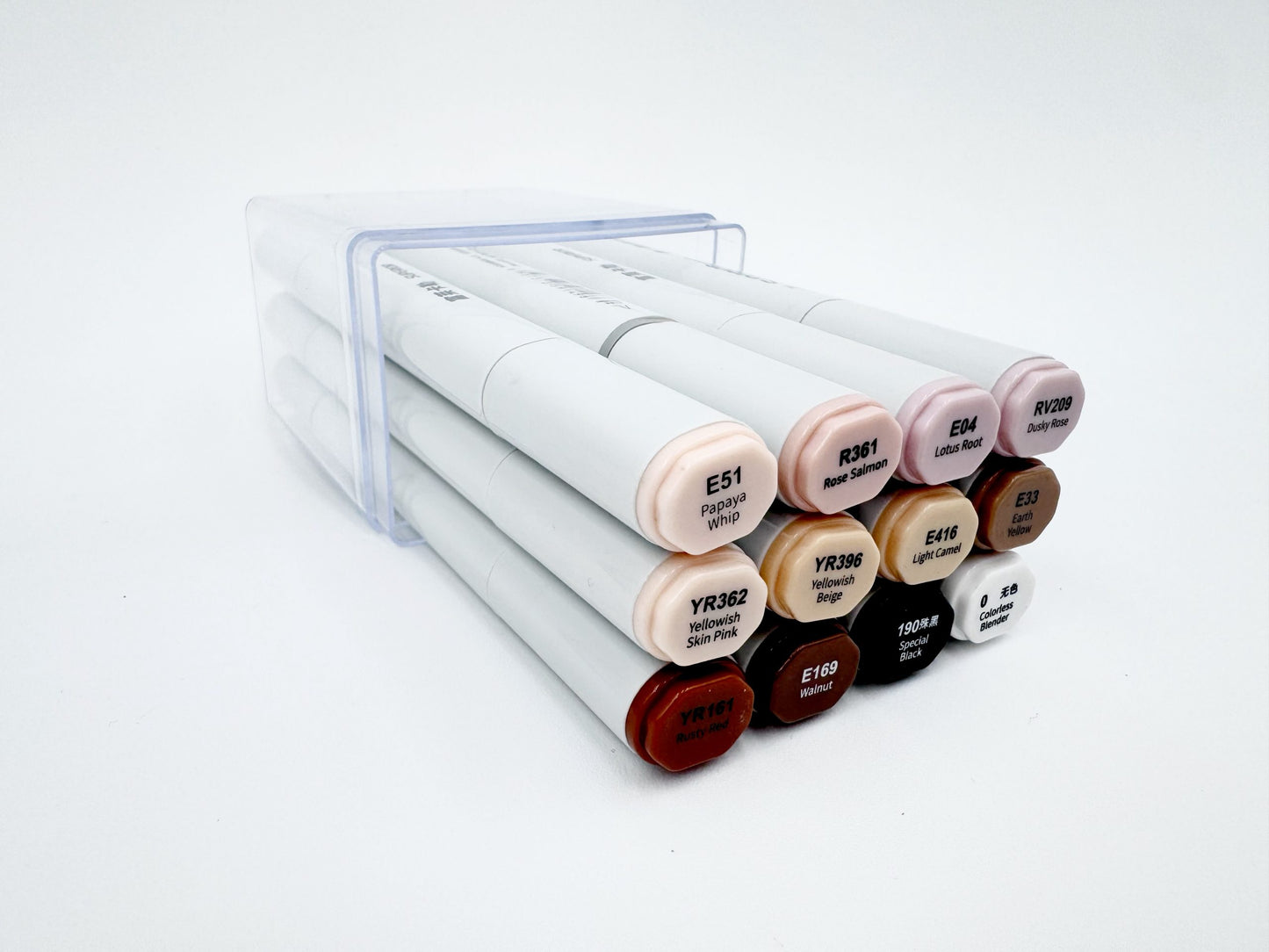 NEU, Superior Kunstlerische alhogolbasierte Marker, 12 Farben Portrait Set, Double side