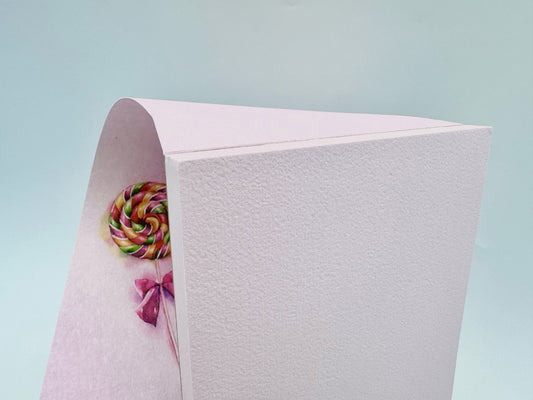 NEU, Palazzo Aquarellblock, 300 g 100% Baumwolle, A5, Rosa Papier