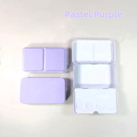 Leer Aquarellkasten, Ohne Metallhalter und Ring für 16 1/2 Näpfchen, Pastell Lila