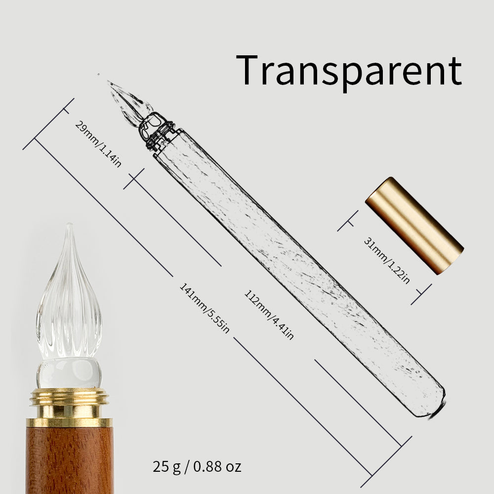 Seamiart Holzgriff Dip Pen, Transparent