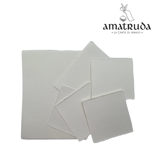 Amatruda Italienisches handgeschöpftes  Aquarell Papier, 340 g 100 % Baumwolle, 5 Bogen Packung, Rough