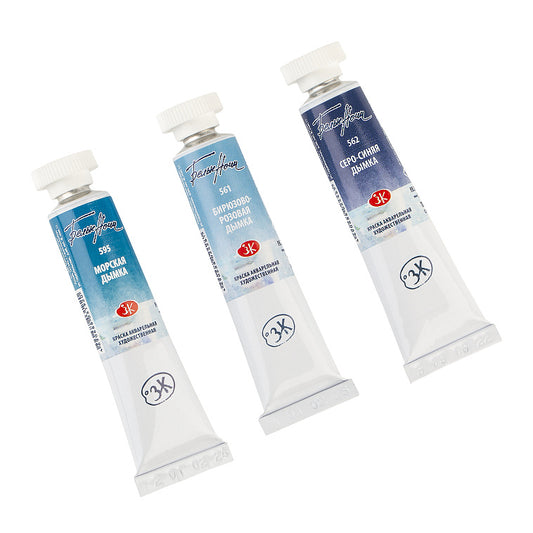 White Nights Granulation Aquarell 3 Farben Set "Nord Meer", Tube
