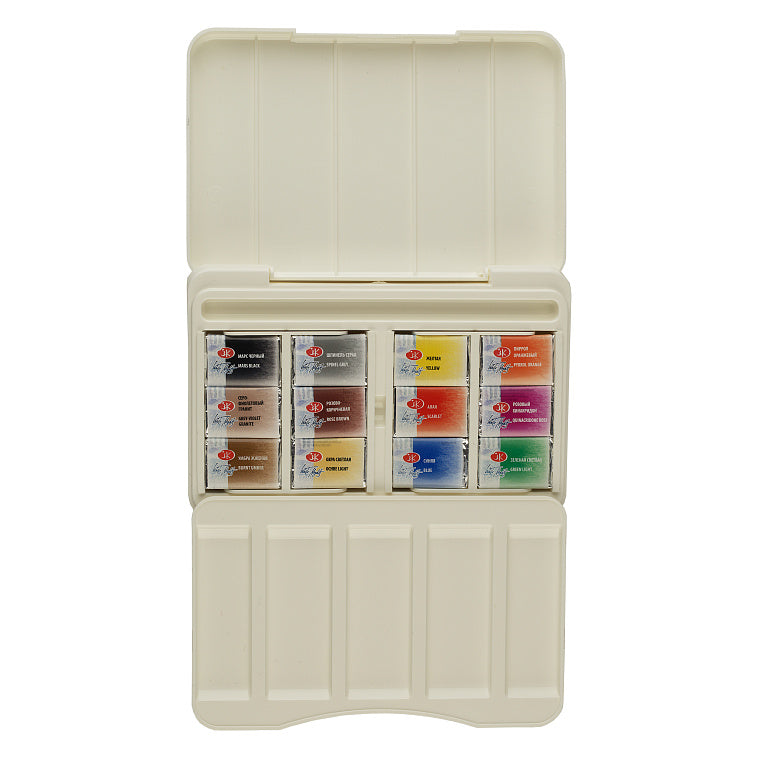 NEU!!!White Nights Aquarell 12 Farben Set "Die Tiermalerei" Kunstoffkaste