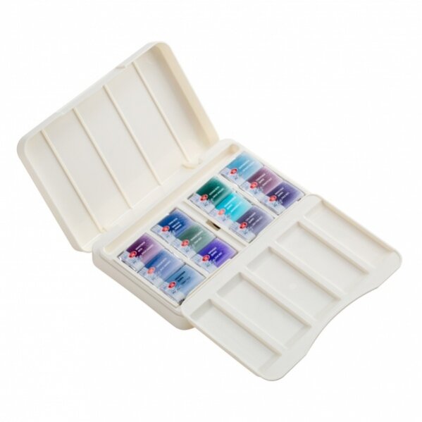 White Nights Granulation Farben Aquarell 12 Farben Set Kunstoffkaste
