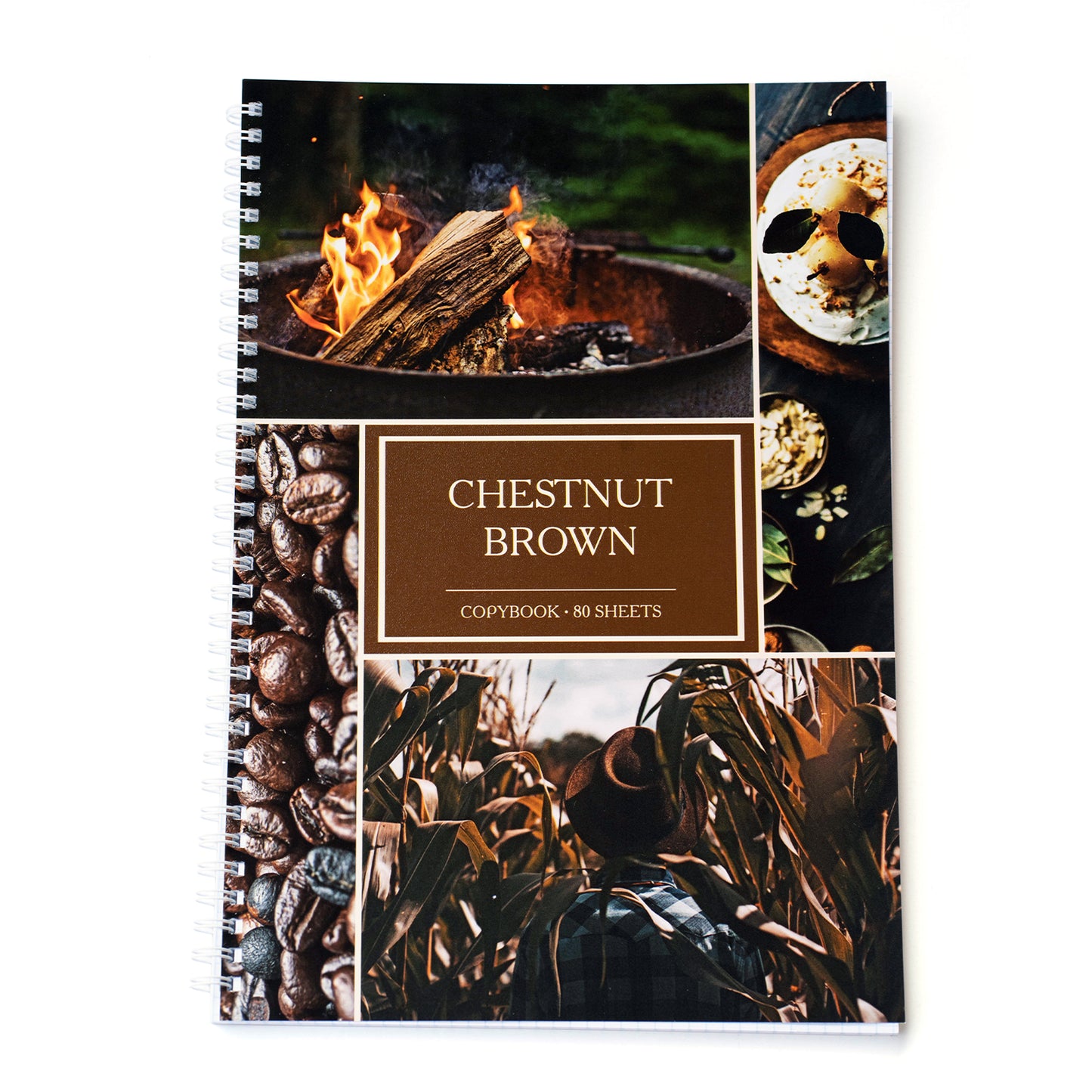 Schulhefte "Chesnut", A4, 80 Blätter, Spiral Bindung