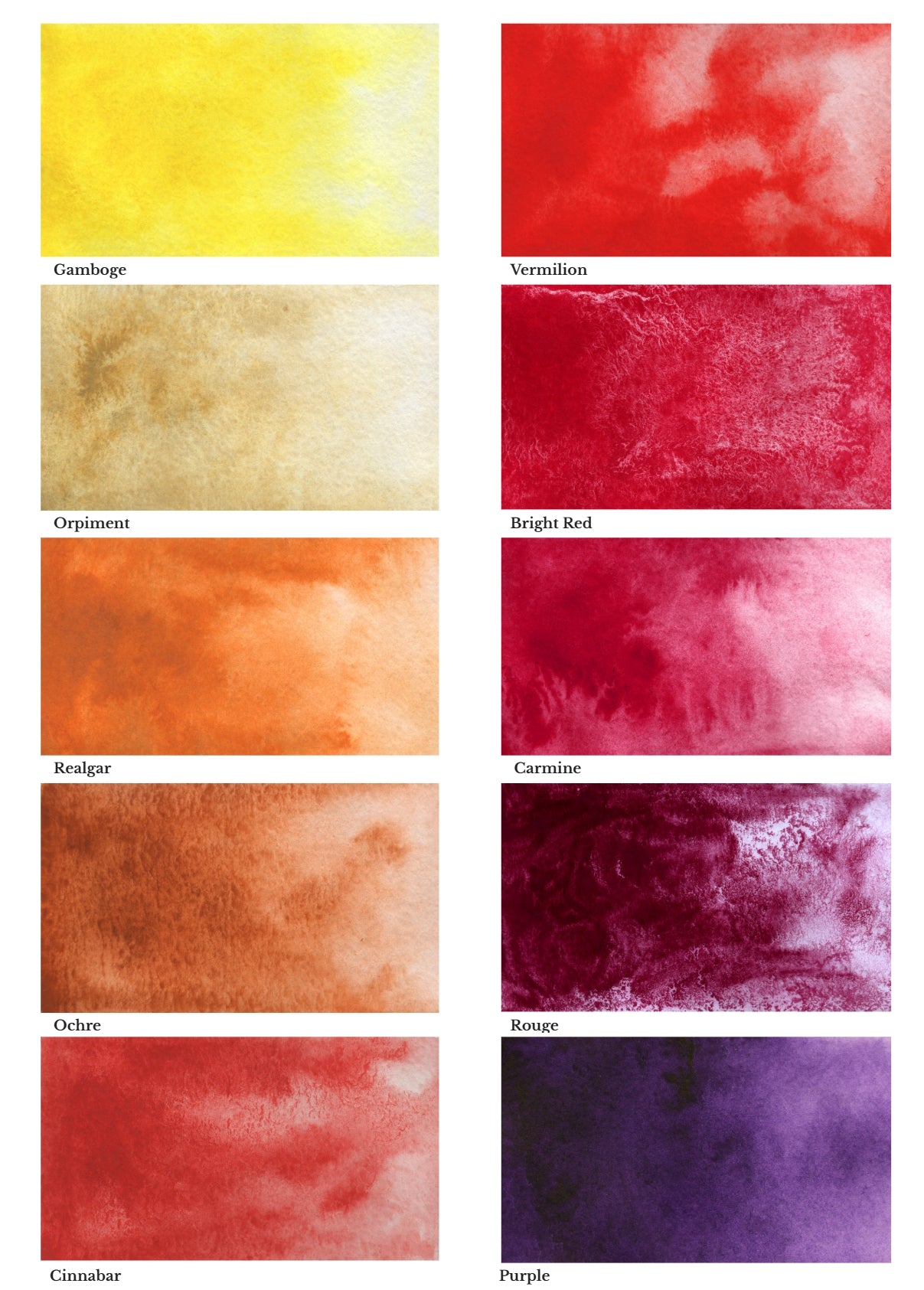 Paul Rubens Traditionelle chinesische AquarellFarben Gucai, 21 Farben 12 ml Tube