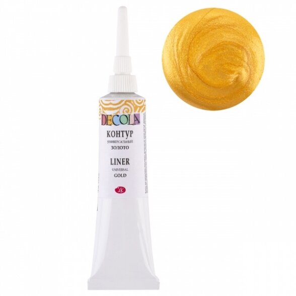 Decola Acryl Contour Liner, N967-Gold Sparkles, 18 ml Tube