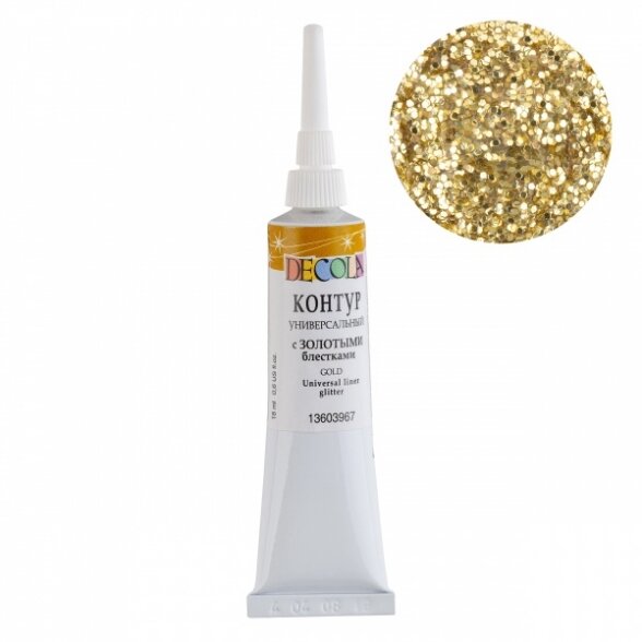Decola Acryl Contour Liner, N976-Multicolour Sparkles, 18 ml Tube