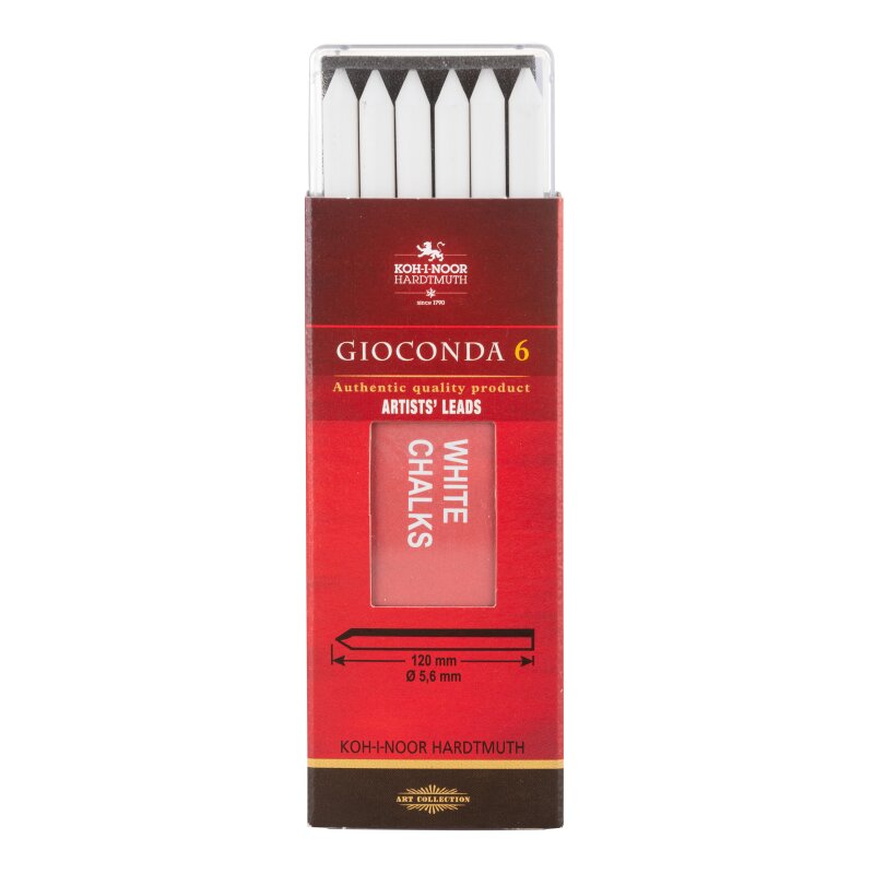 NEU!!!Koh-i-Noor Weiß Künstlerkreide Minen 5,6 mm, fettfreie Weiß,im 6er Pack