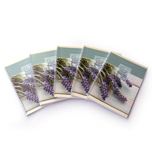 Schulhefte "Lavender", A4, 80 Blätter, Spiral Bindung