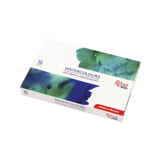 Rosa Studio Aquarellfarben im Set 16 x Näpfchen 2,5 ml