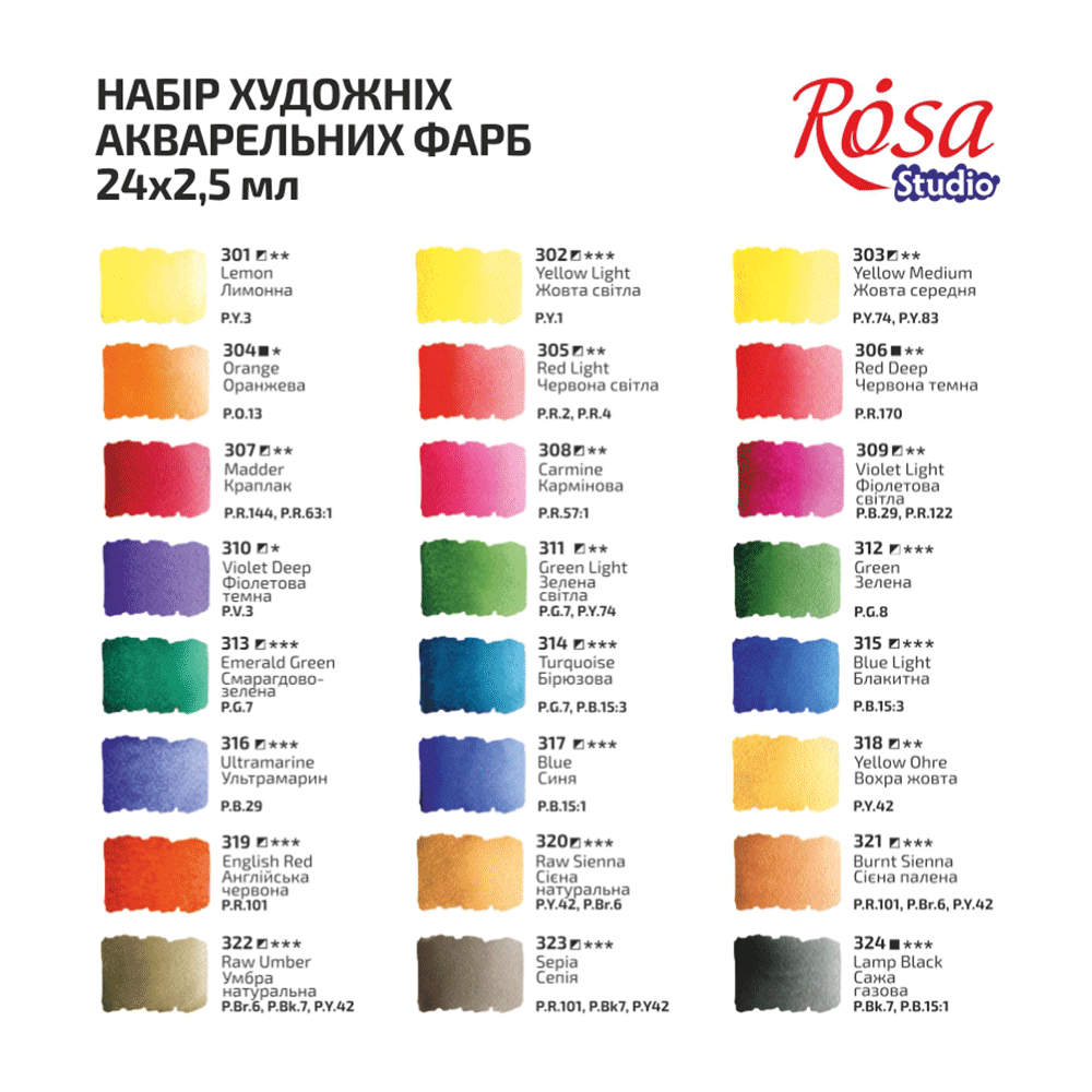 NEU,Rosa Studio Aquarellfarben im Set 24 x Näpfchen 1,6 ml, Kunsstoffkaste